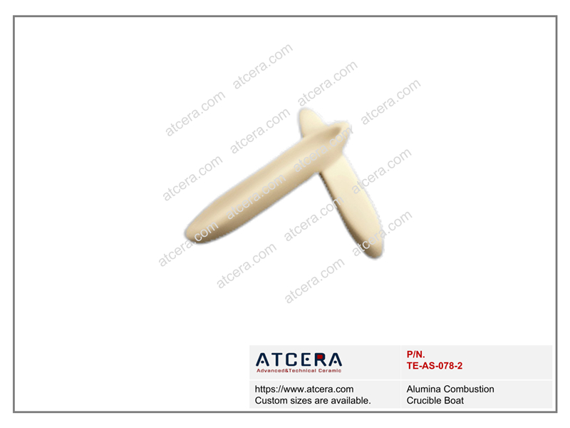 Drawing of Aluminum Oxide Combustion Boat Crucible
