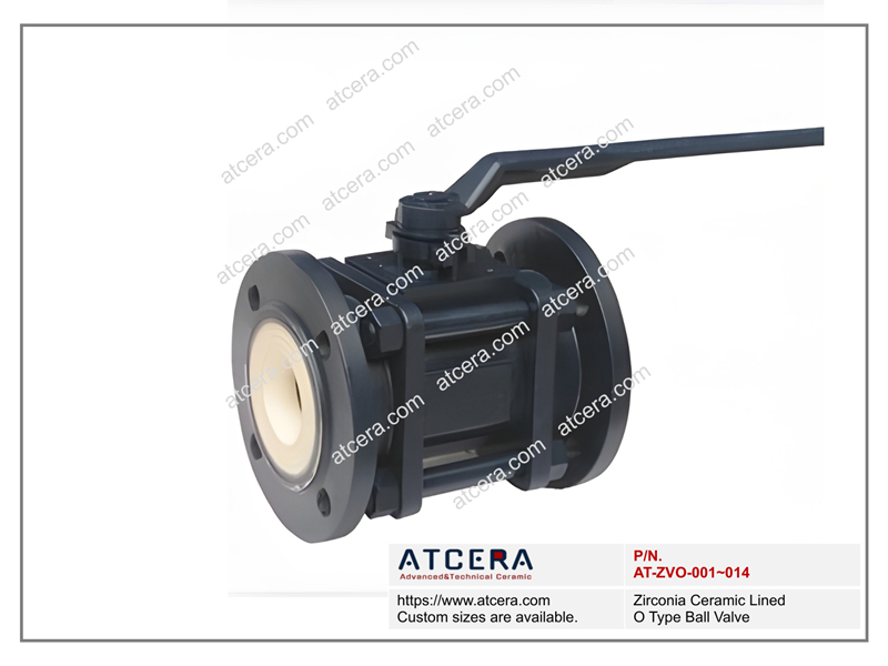 Drawing of Zirconia Ceramic Lined O Type Ball Valve